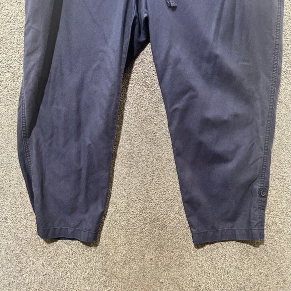 Talbots Cropped Comfort Pants Women 18WP‎ Blue Pull On Drawstring - Picture 4 of 12